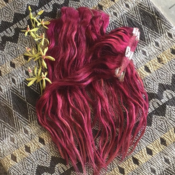 Bellami Fuschia Extensions! **more details coming do not buy til l can measure** - Picture 3 of 10